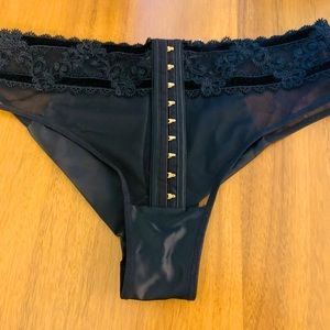 NWT Victoria’s Secret Black Corset Panties - Small